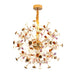 Contemporary Dandelion Led Chandelier - Fashionable Branch Design With Colorful Crystal Accents