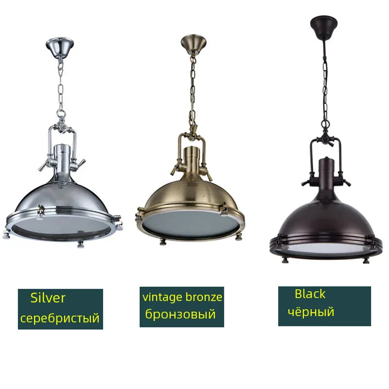 Nora’s Retro Industrial Metal Pendant Light Lights