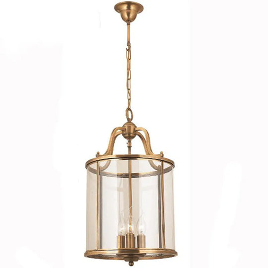 American Vintage Copper Chandelier - Solder Glass Birdcage Design For Hotel Lobbies Aisles