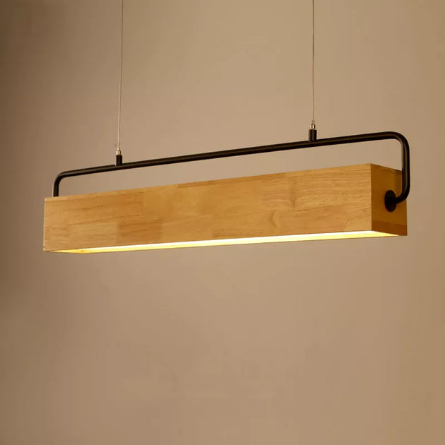 Nordic Wood Pendant Lights - Contemporary Led Lamps For Dining Living Room Kitchen Office Shop Bar