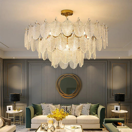 Postmodern Glass Chandelier - Elegant Lighting For Living Rooms Bedrooms Dining And Model Spaces