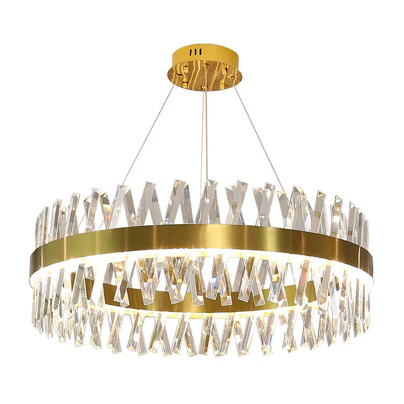 Luxury Crystal Led Chandelier - High - Quality K9 Ceiling Lighting Fixture For Elegant Living Rooms