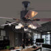 High Quality Loft Fan Chandelier Retro Dining Room Household Electric Mute Led Remote Leaf Lamp