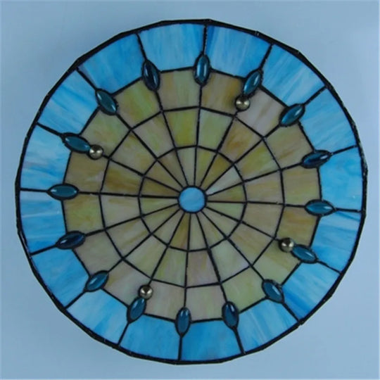 Vintage Mediterranean Tiffany Stained Glass Ceiling Lights - Elegance For Living Dining And