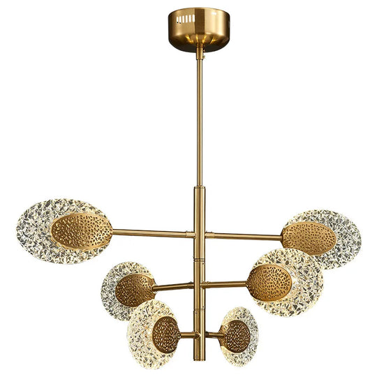 Nordic Post - Modern Light Luxury Glass Art Chandelier - Personalized Elegance For Duplex Buildings