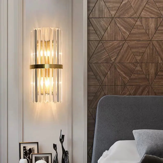 Modern Wall Sconce Lights - Crystal Bedside Dining Living Room Aisle Corridor Stair Lighting For