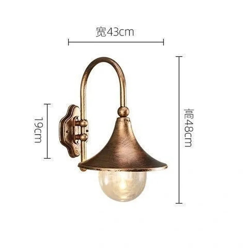 Vintage Outdoor Wall Light - European Villa Sconce Lamp With E27 Socket Waterproof Garden And