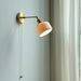 Modern Ceramic Wall Lamp With Pull Chain Switch - Stylish Lighting For Bathrooms Mirrors And