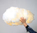 Creative White Cotton Cloud Pendant Lamp - Perfect For Kids’ Room Coffee And Girl’s Bedroom