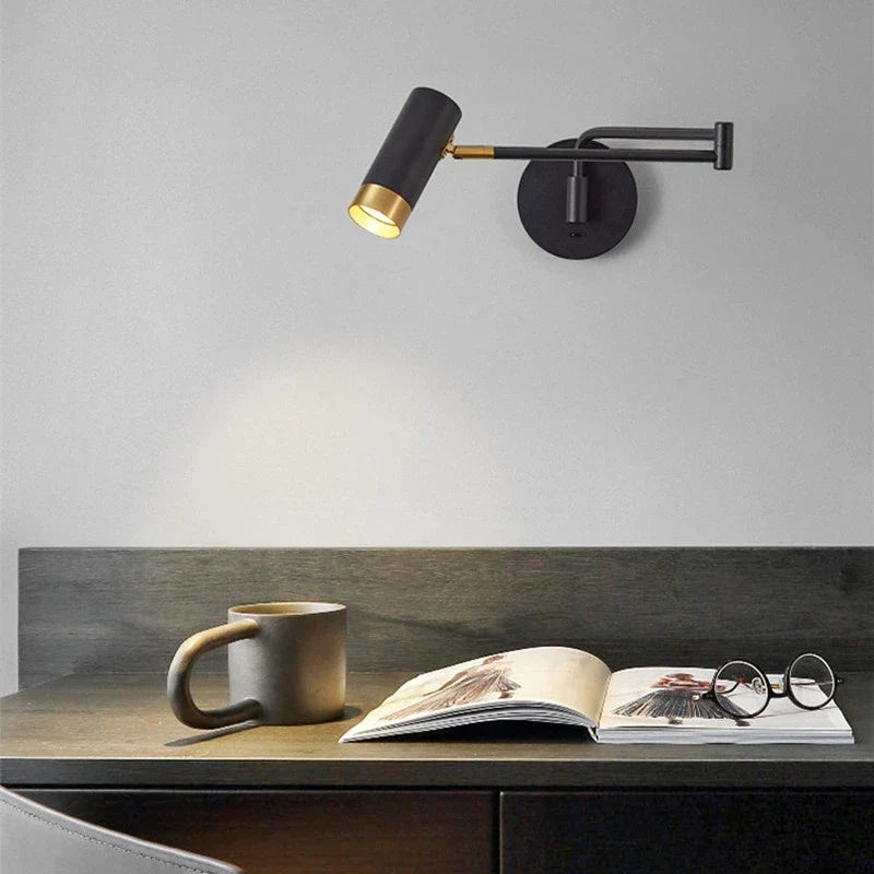 Modern Adjustable Wall Lamps - Swing Long Arm Design With Internal Switch For Household Bedside