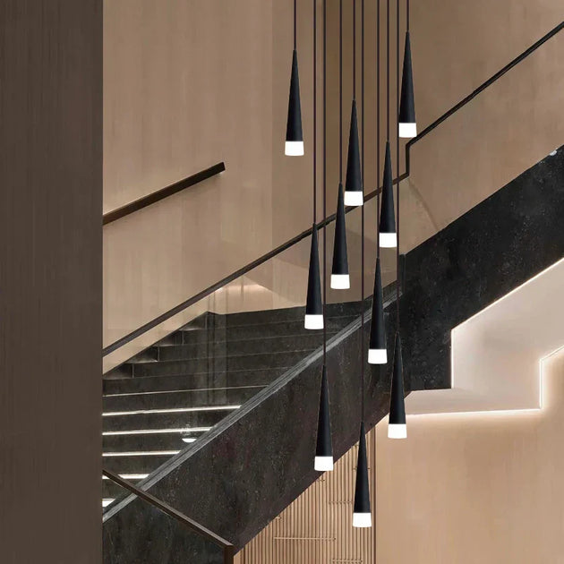 Contemporary Stair Chandelier - Elevate Your Duplex Apartment With Nordic Loft Elegance Pendant