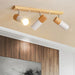 Rotatable Wooden Ceiling Lights - Adjustable Spotlight For Living Room Bedroom Dining And Cloakroom