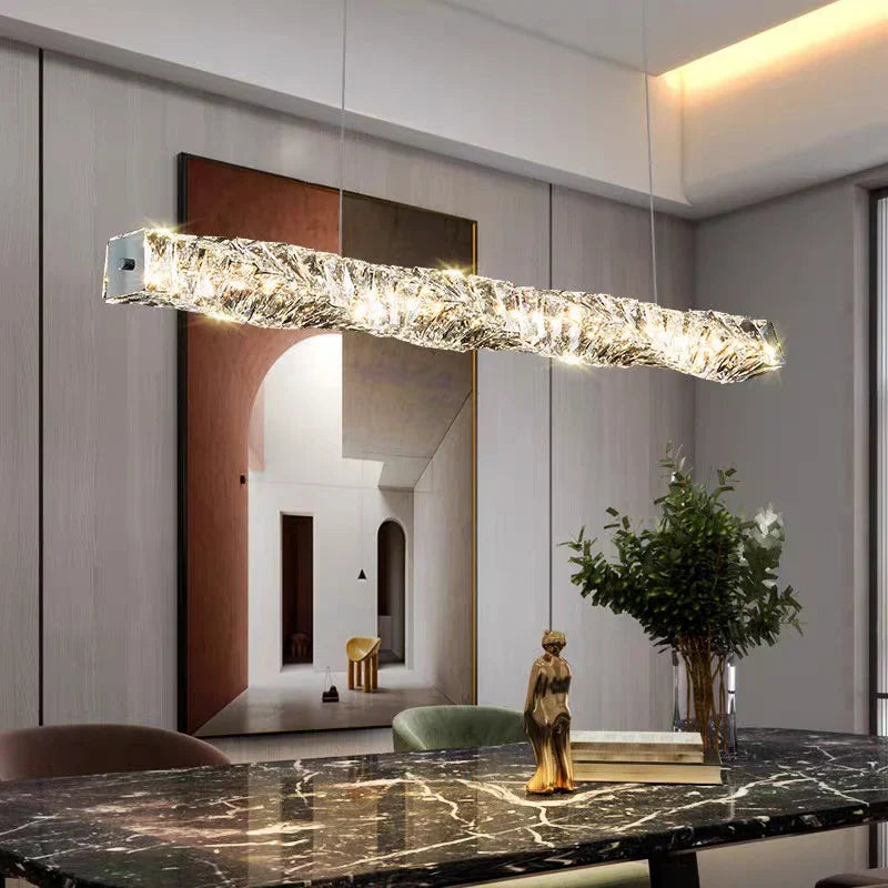 Sophisticated Crystal Led Pendant Lights - Dimmable Ideal For Living And Dining Rooms Luxurious