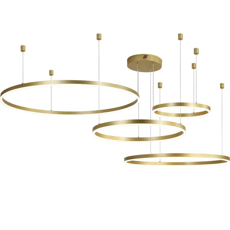 Modern Led Home Decor Chandelier Ring Light - Circular Fixtures For Living Ceiling Pendant Lamp In