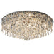 Luxury Modern K9 Crystals Ceiling Lamp - Chrome Steel Led Light For Art Deco Bedroom Lighting