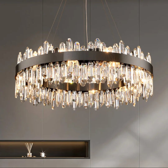 New Style Light Luxury Crystal Chandelier - Modern Elegance For Living Rooms Dining Areas