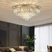 Modern Led Crystal Ceiling Chandelier - Creative Home Decor Lamp In Round Luxury Design (Black Gold