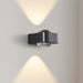 Square Copper Bedroom Wall Lamp - Modern High - End Luxury Led Light For Living Room Double Head