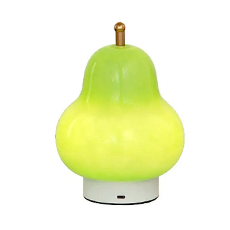 Led Cream Pear Table Lamp - Elegant Bedroom And Living Room Decor Light