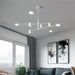 Swivel Led Chandelier - Versatile For Living Dining Office Sleek Black Pendant Light Modern Home