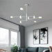 Swivel Led Chandelier - Versatile For Living Dining Office Sleek Black Pendant Light Modern Home