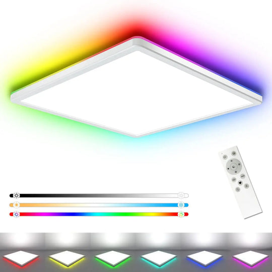 Smart Led Ceiling Lamp With Dimmable App Control - Modern Square Light For Kitchen Living Room And