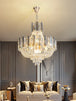 New Design Colorful Luxury Crystal Chandelier - Modern Artistry With Adjustable Chain For Living