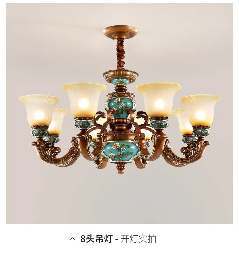 New European Vintage Resin Chandelier - Create A Luxurious Atmosphere In Your Villa Restaurant Or