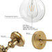 Phansthy Vintage 2 Light Wall Sconce - Industrial With Dual 5.9 Inches Globe Glass Lampshades Wall