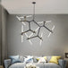 Modern Led Chandeliers - Gold And Black Ceiling Hanging Lighting Perfect For Dining Kitchen Living