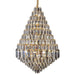 Luxurious Golden Amber Crystal Chandelier - Grand Decorative Lighting For Lobbies Villas Staircases