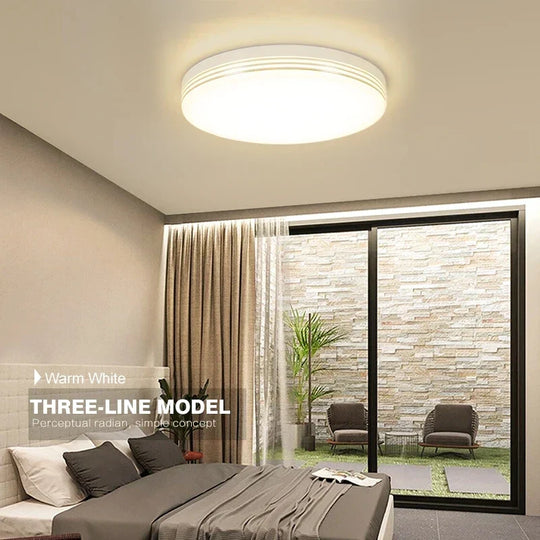 Modern Led Ceiling Lamp - Round/Square Lights In Various Wattages Perfect For Living Rooms And