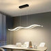 Sleek Led Wave Pendant Light - Minimalist Elegance For Dining Rooms And Creative Restaurant Decor