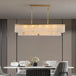 Modern Natural Marble Led Living Room Chandeliers - Elegant Lighting Fixtures For Staircases Lofts