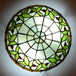 European - Style Tiffany Round Glass Ceiling Lights - Elegant Illumination For Restaurants