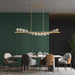 Elegant Rectangle Copper Chandelier - A Luxurious Crystal Light Fixture For Kitchen Islands Hotel