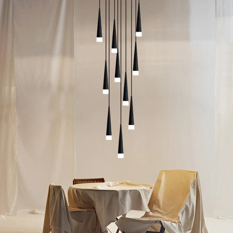 Contemporary Stair Chandelier - Elevate Your Duplex Apartment With Nordic Loft Elegance Pendant