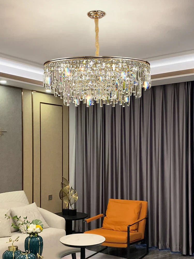 New Modern Crystal Chandelier - Effortless Elegance For Living Dining And Bedroom Spaces Chandelier