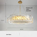 Olivia’s Art Deco Crystal Glass Led Chandelier 80Cm / Gold Frame Warm Light Chandelier