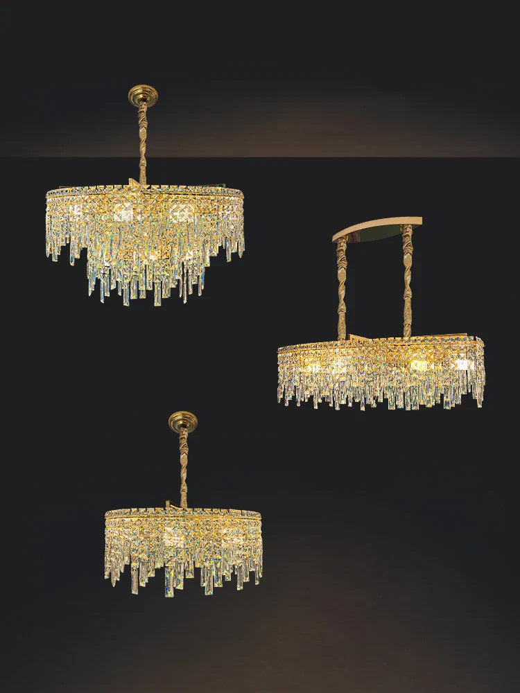 Elegant Golden Round Chandelier - A Creative New Design For Living Rooms Dining And More Chandelier