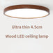 Walnut Ceiling Lamp - Ultra - Thin Round Wood Design Nordic Chandelier For Bedroom Study Balcony