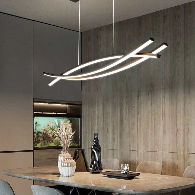 Contemporary Aluminum Ceiling Chandelier - Modern Design For Dining Tables Kitchen Islands And More