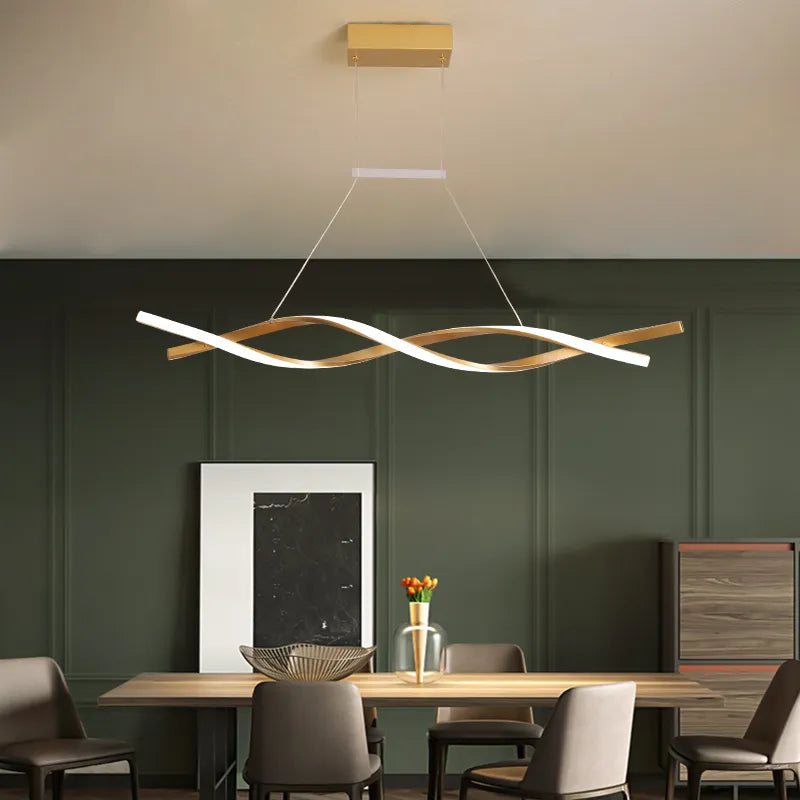 Elegant Dimmable Led Pendant Lamp - Versatile Lighting For Dining Kitchen Living Room And Bedroom