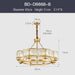 Zoe’s K9 Crystal Modern Glass Chandelier - Copper Luxury Hanging Lamp Dia85 H51Cm / Cold White