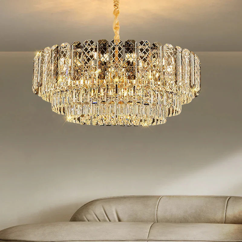 High - End Crystal Ceiling Lamp - Latest Light Luxury Design For Dining Rooms An Exquisite Main