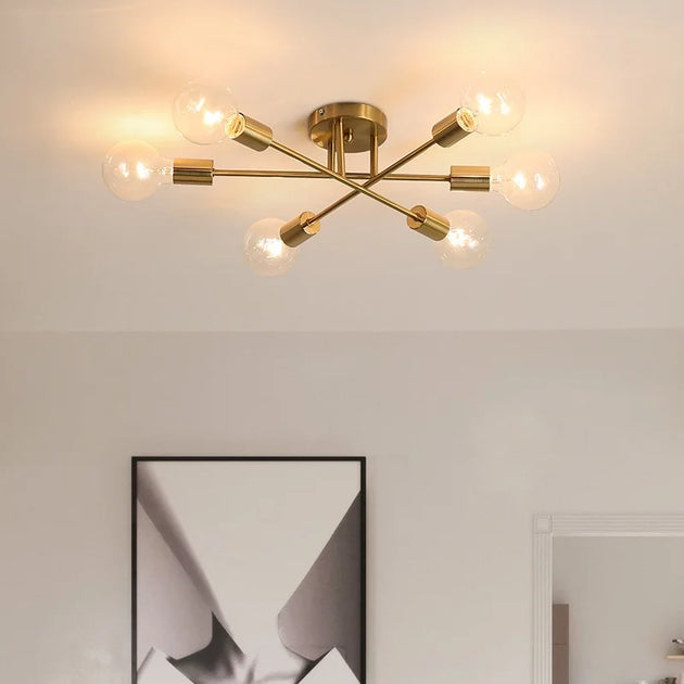 Eva’s Brushed Antique Gold Ceiling Light