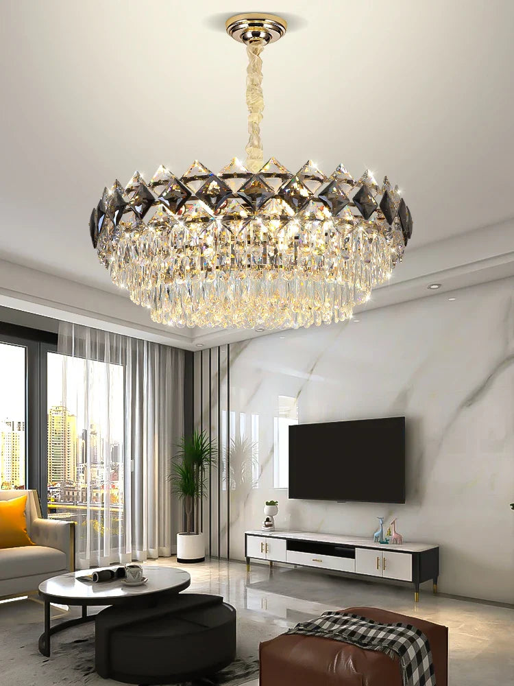 Modern Light Luxury Crystal Chandelier - A Stunning Main Lamp For Living Rooms Dining And Bedrooms