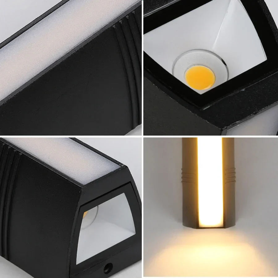 Versatile Up Down Led Wall Lamp - Waterproof Modern Design For Garden Street Corridor And Stairs