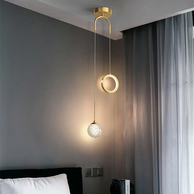 Modern Minimalist Starry Bedside Chandelier - Creative Nordic Art Lamp For Light Luxury Bedrooms