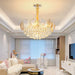 Elegant Crystal Ceiling Chandelier With Led Lighting - Luxury Home Decoration For Living Rooms